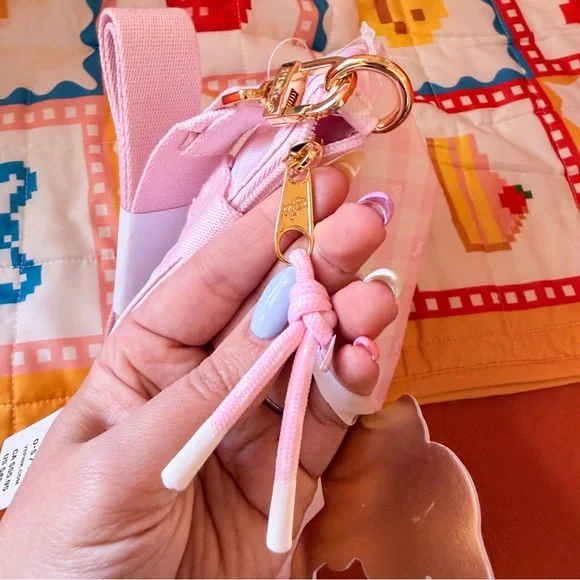LoveShackFancy x VS Pink - Mini Crossbody Tote, Pink Gingham - Picture 3 of 5
